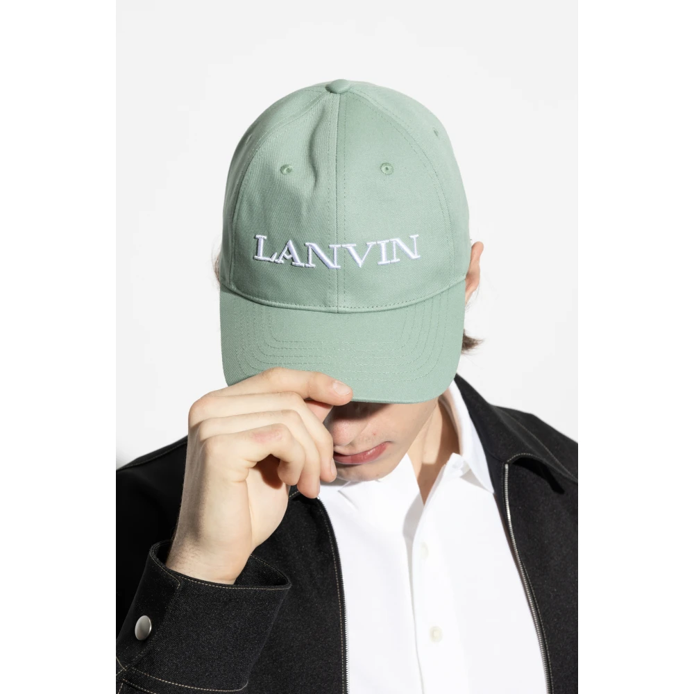 Lanvin Baseballpet Green Heren