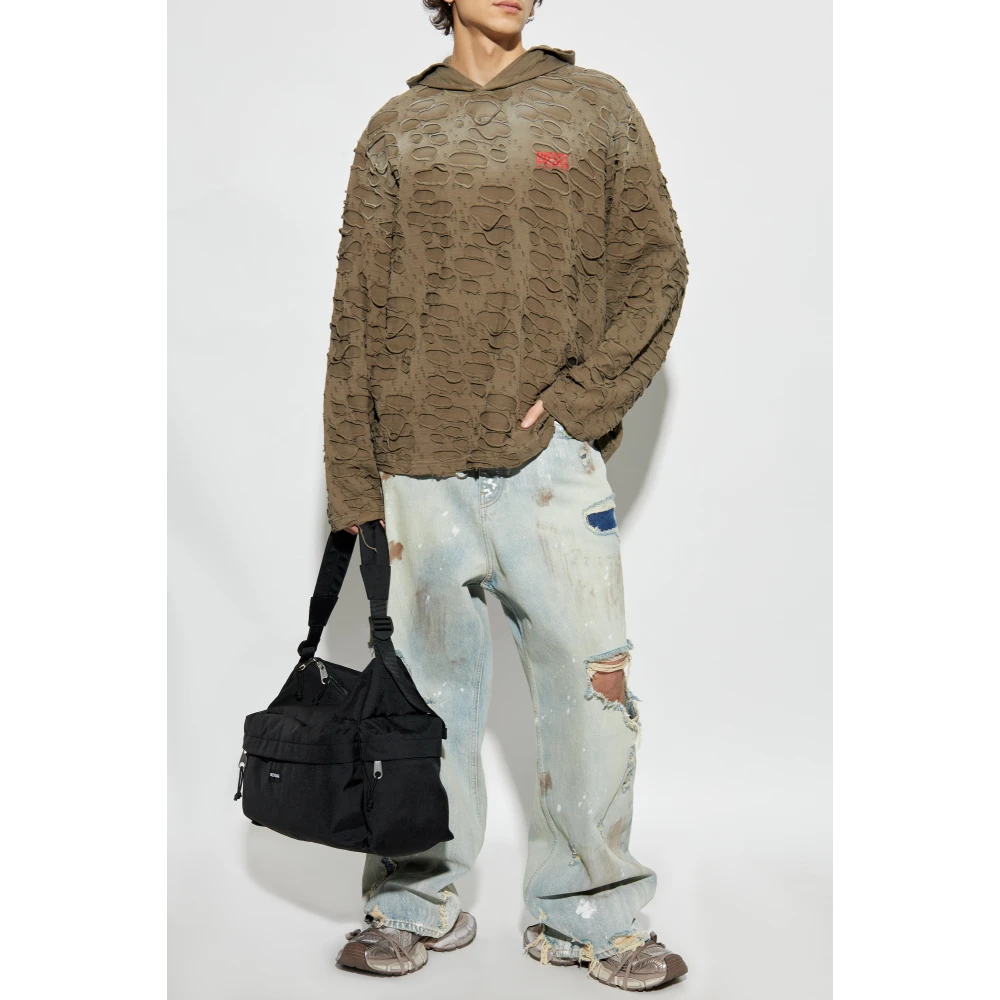Diesel Sweatshirt T-Crane-Ls-Hood Green Heren