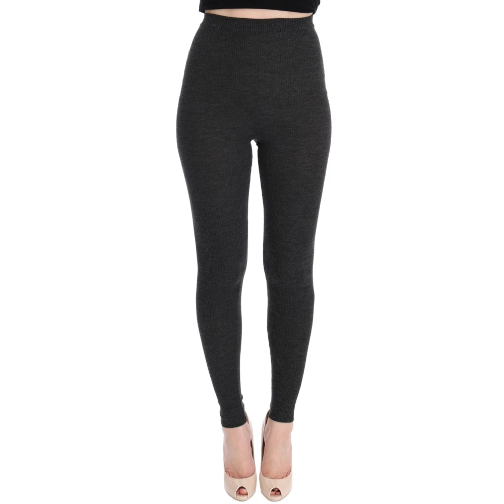 Dolce & Gabbana Women's Gray Stretch Wool Tights