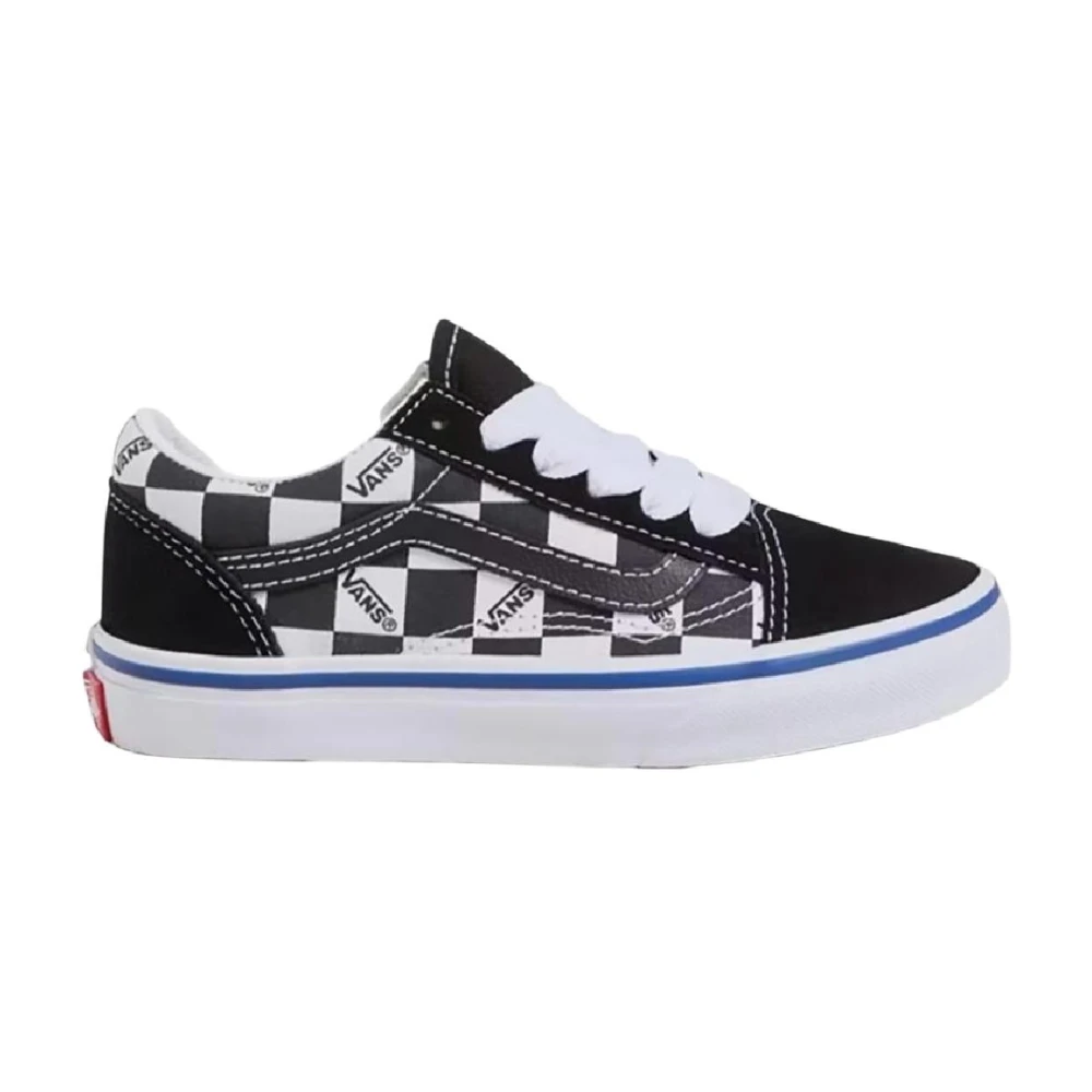 Vans Unisex Kids Black Checkerboard Logo Trainers - Kids Sneakers - 32 Eu - Kids