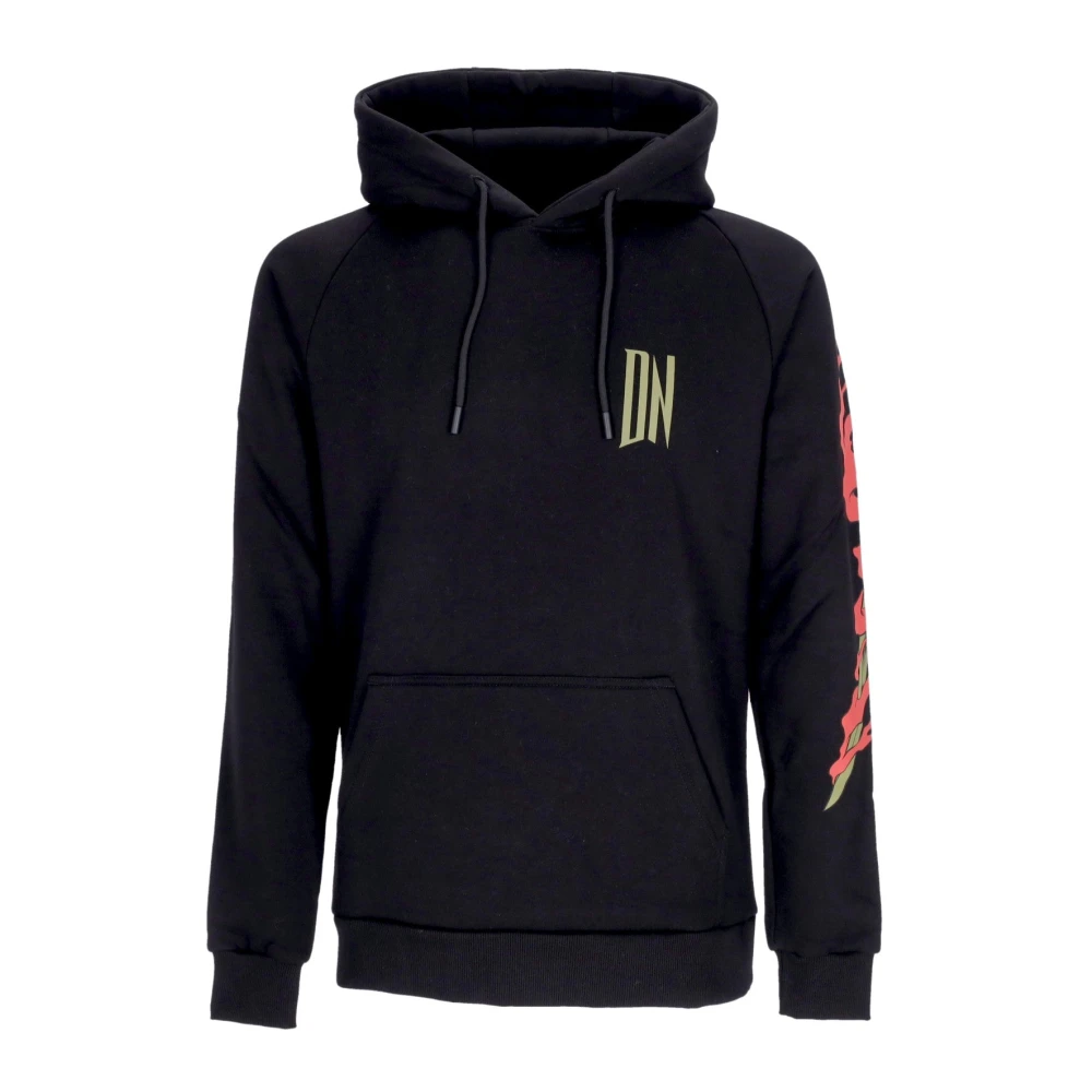 Dolly Noire Zwarte Draken Hoodie met Kangoeroezak Black Heren