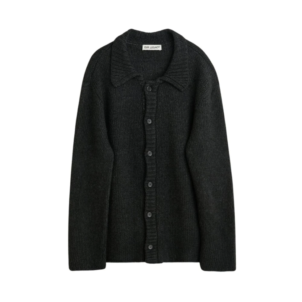 Our Legacy Knoop Down Cardigan Jas Schaduw Zwart Black Heren