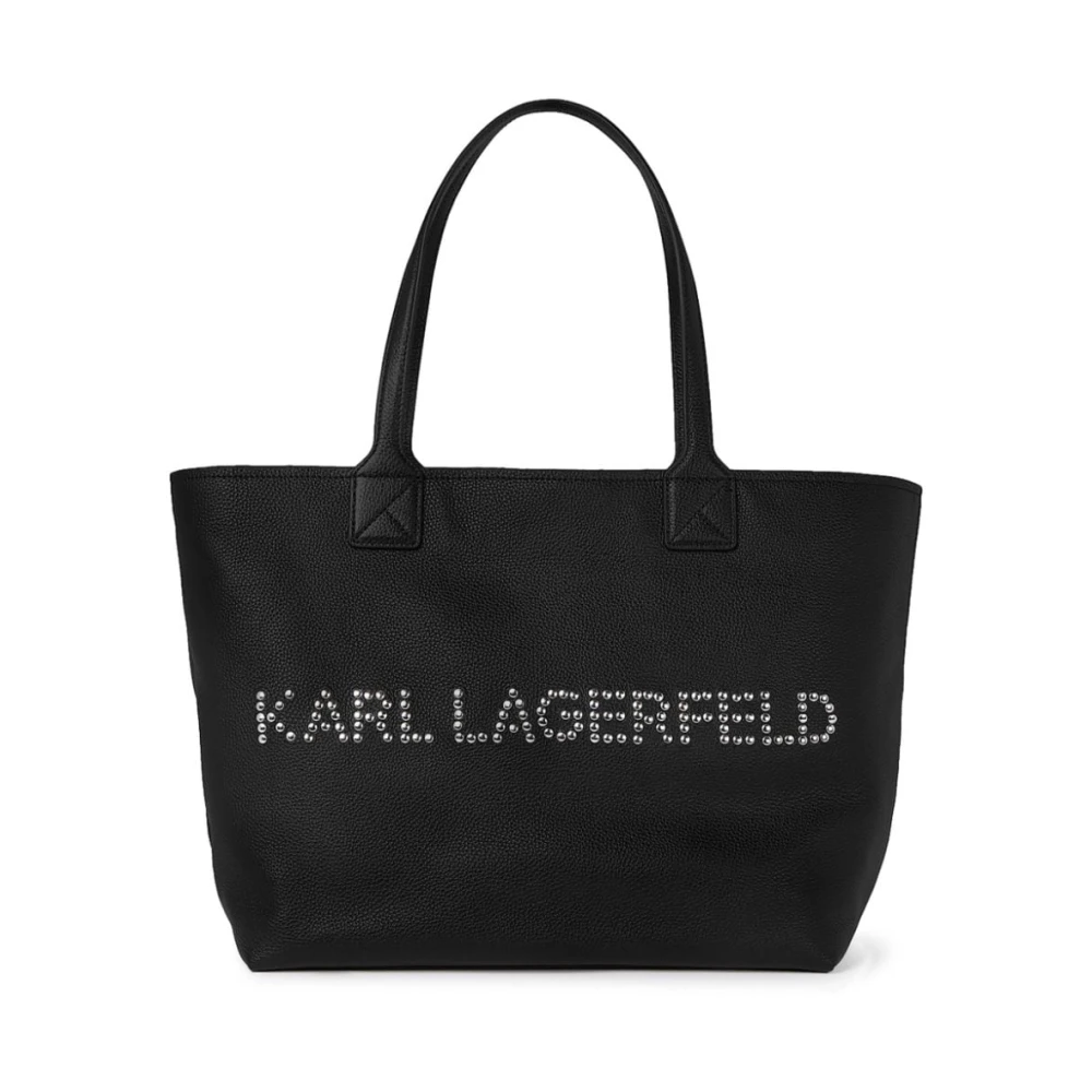 Karl Lagerfeld Zwarte Studs Tote Tas Black Dames