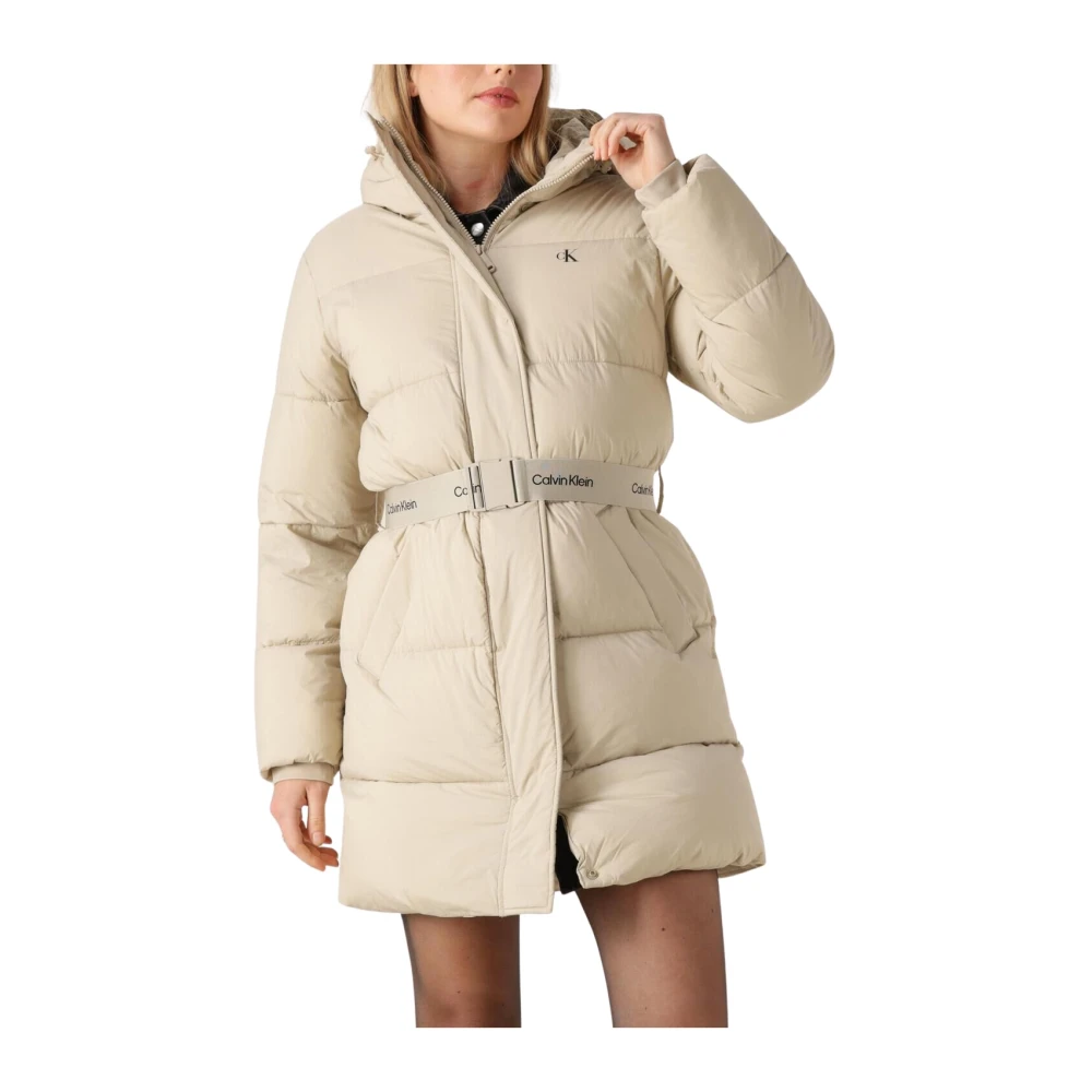Calvin Klein Damen Daunenmantel Belted Midweight Long mit Taillengürtel - Bild 4