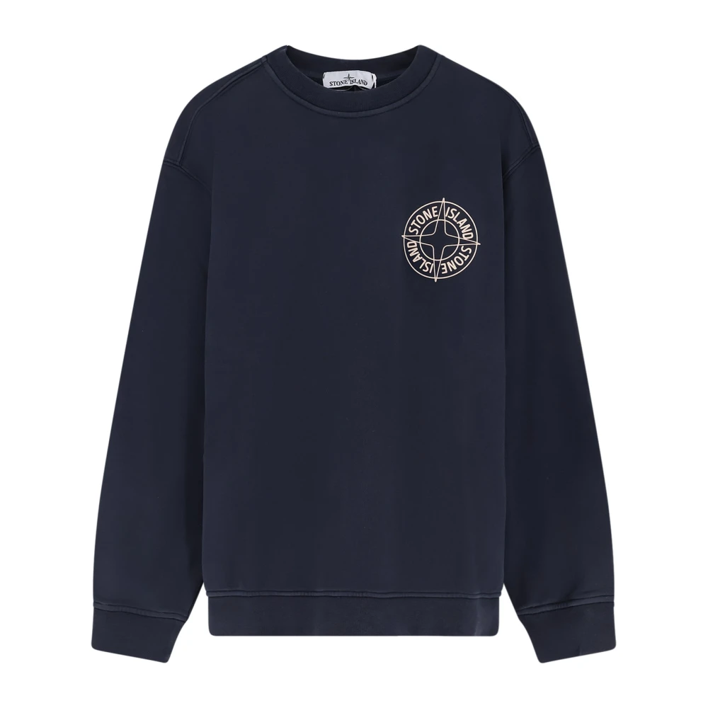 Stone Island Blue Sweatshirts, Male, 2XL, Crewneck Jumper