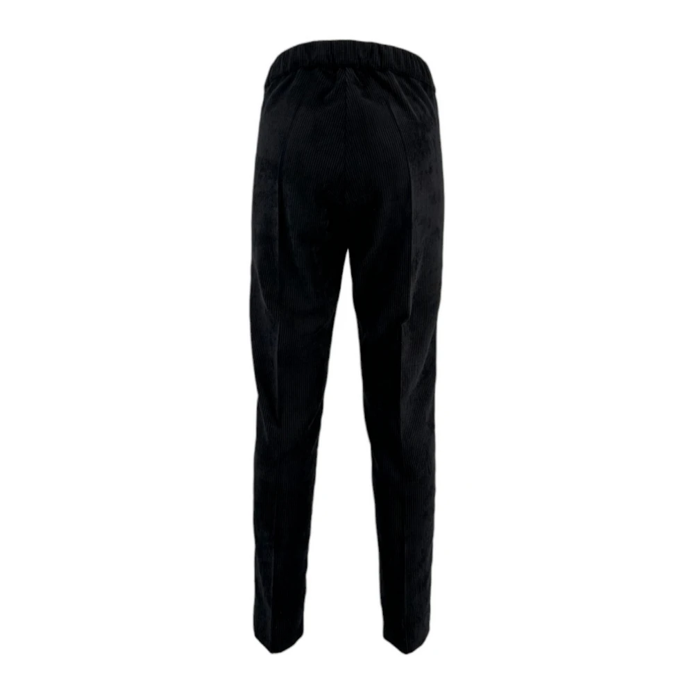 D.Exterior Zwarte Fluwelen Sigarettenbroek Black Dames