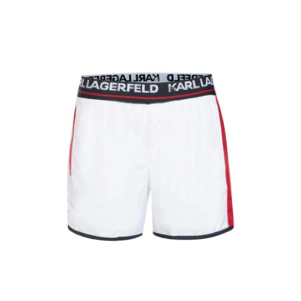 Karl Lagerfeld Men's White Swim Trunks - Beachwear - S - Swimwear