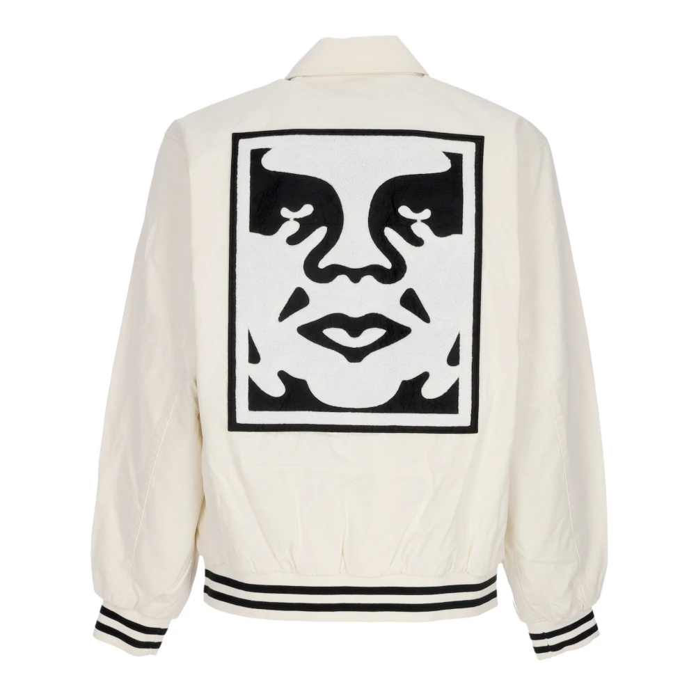Obey Icon Face Varsity Jack Ongebleekt Beige Heren