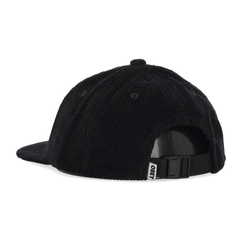 Obey Velvet Flat Visor Cap Zwart Black Heren