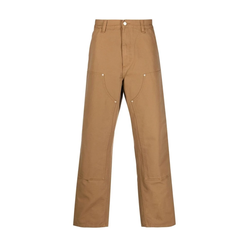 Carhartt WIP Karamelbruine Straight Leg Broek Brown Heren