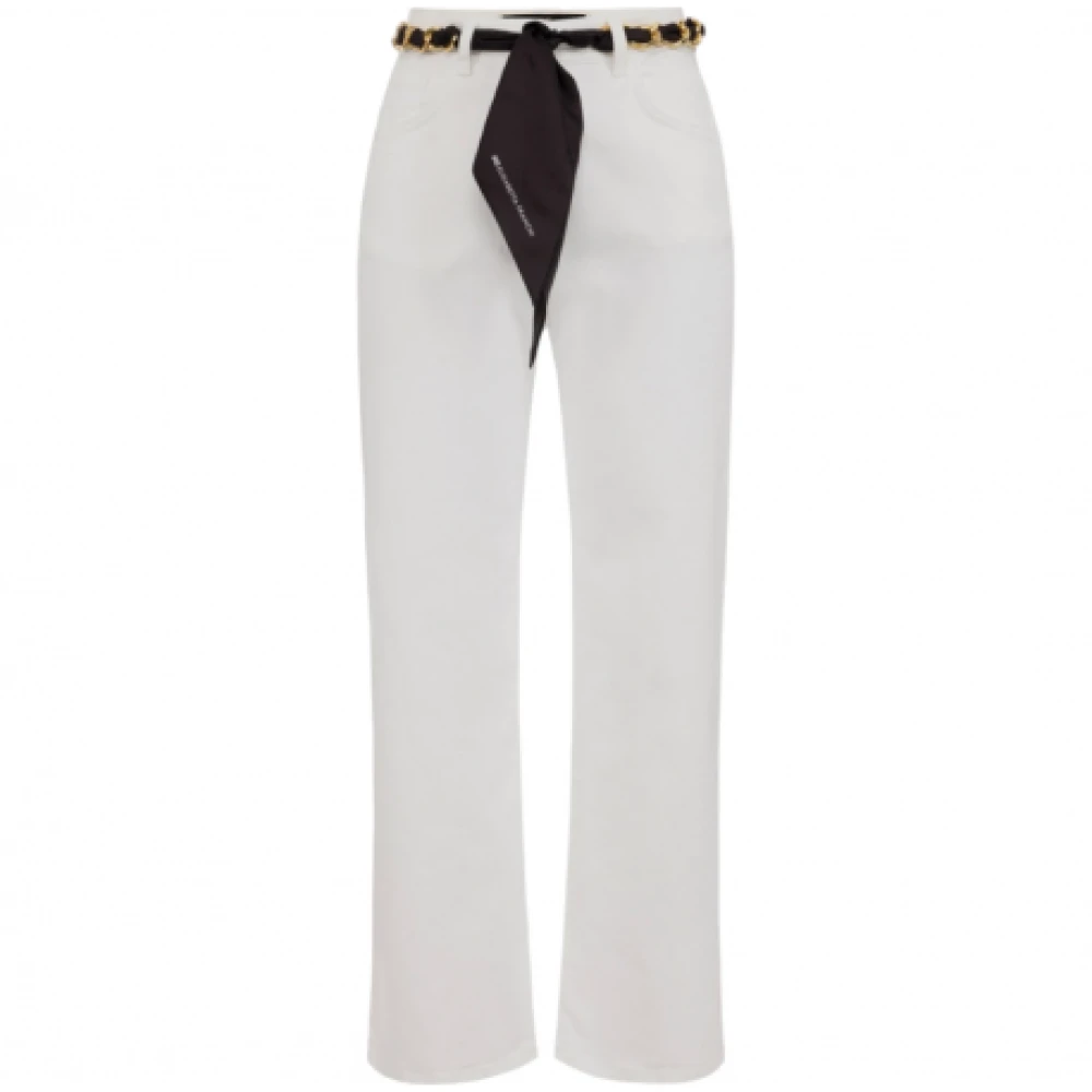 Elisabetta Franchi Cropped Trousers White Dames