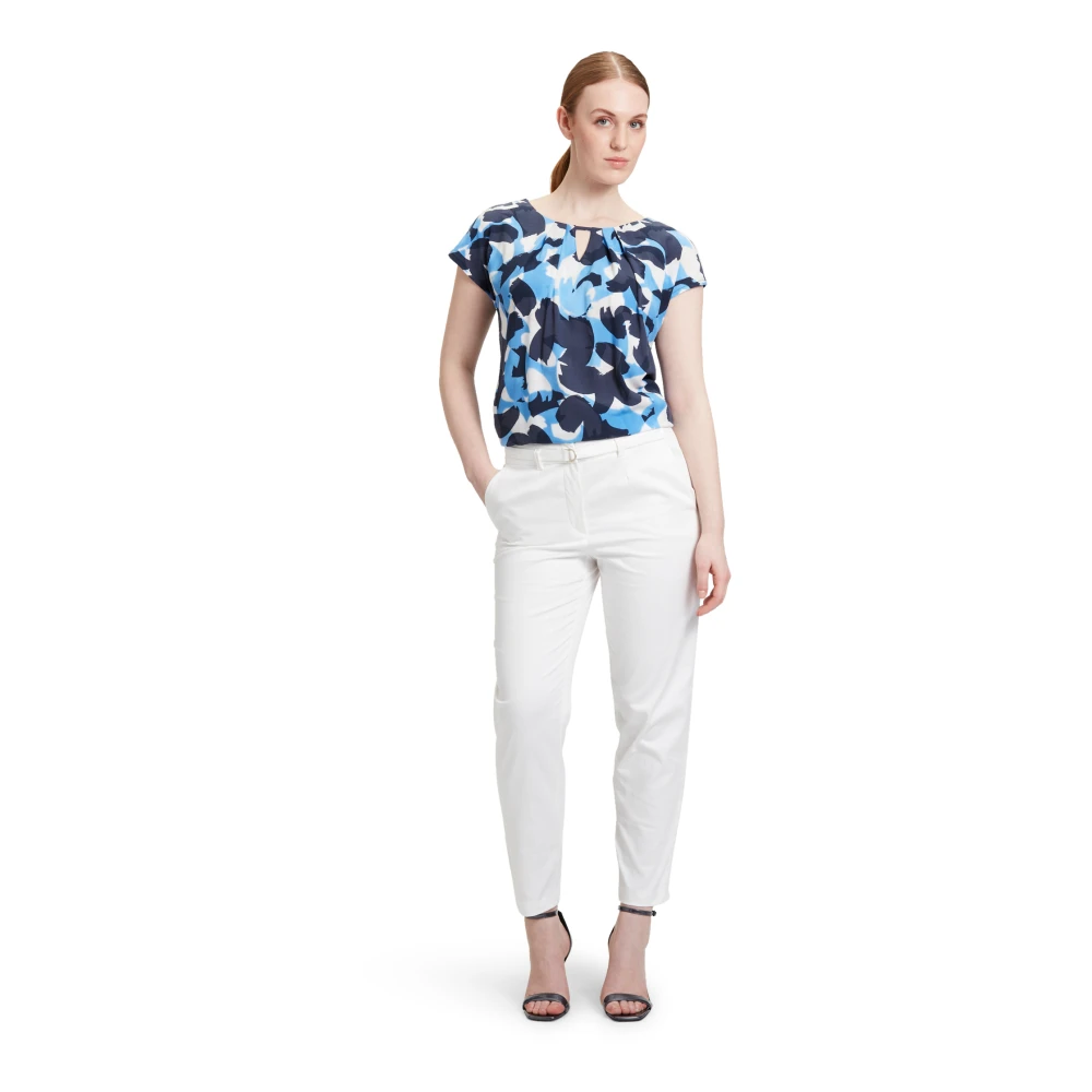 Betty & Co Grafische Blouse met Webbies Blue Dames