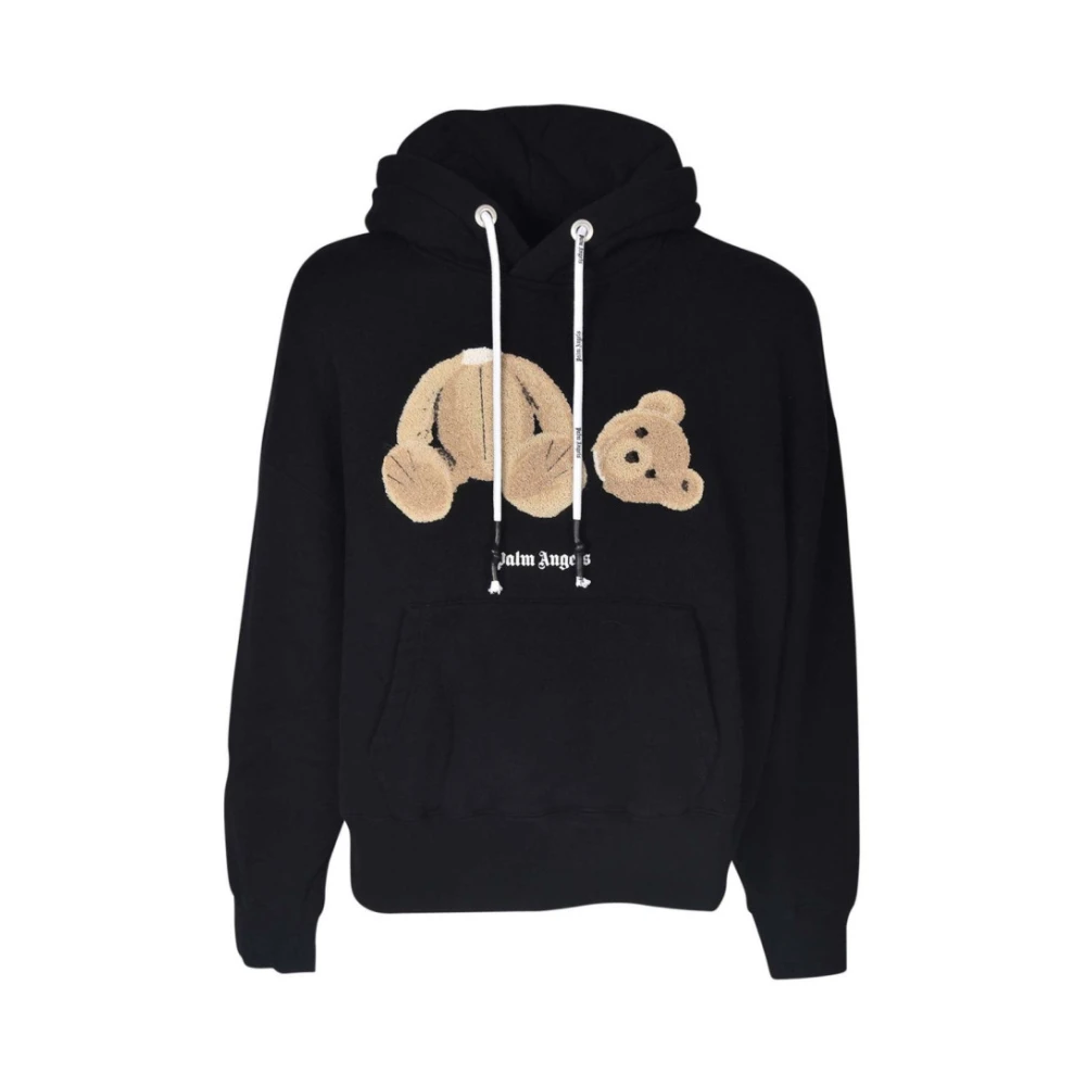 Palm Angels Men's Black Hoodie With Printed Logo - Hoodies - Xl - Sweatshirts & Hoodies