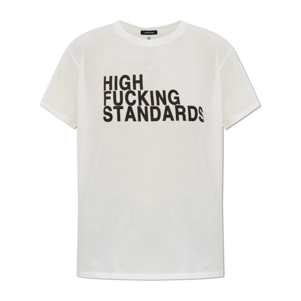 R13 T-shirt met print Beige Dames