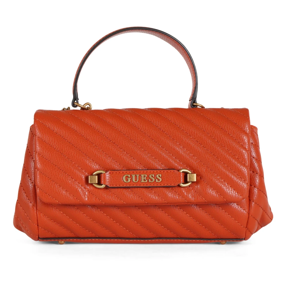 Guess Gewatteerde schoudertas met metalen logo Orange Dames