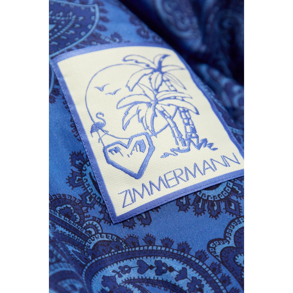 Zimmermann zijden overhemd Blue Dames