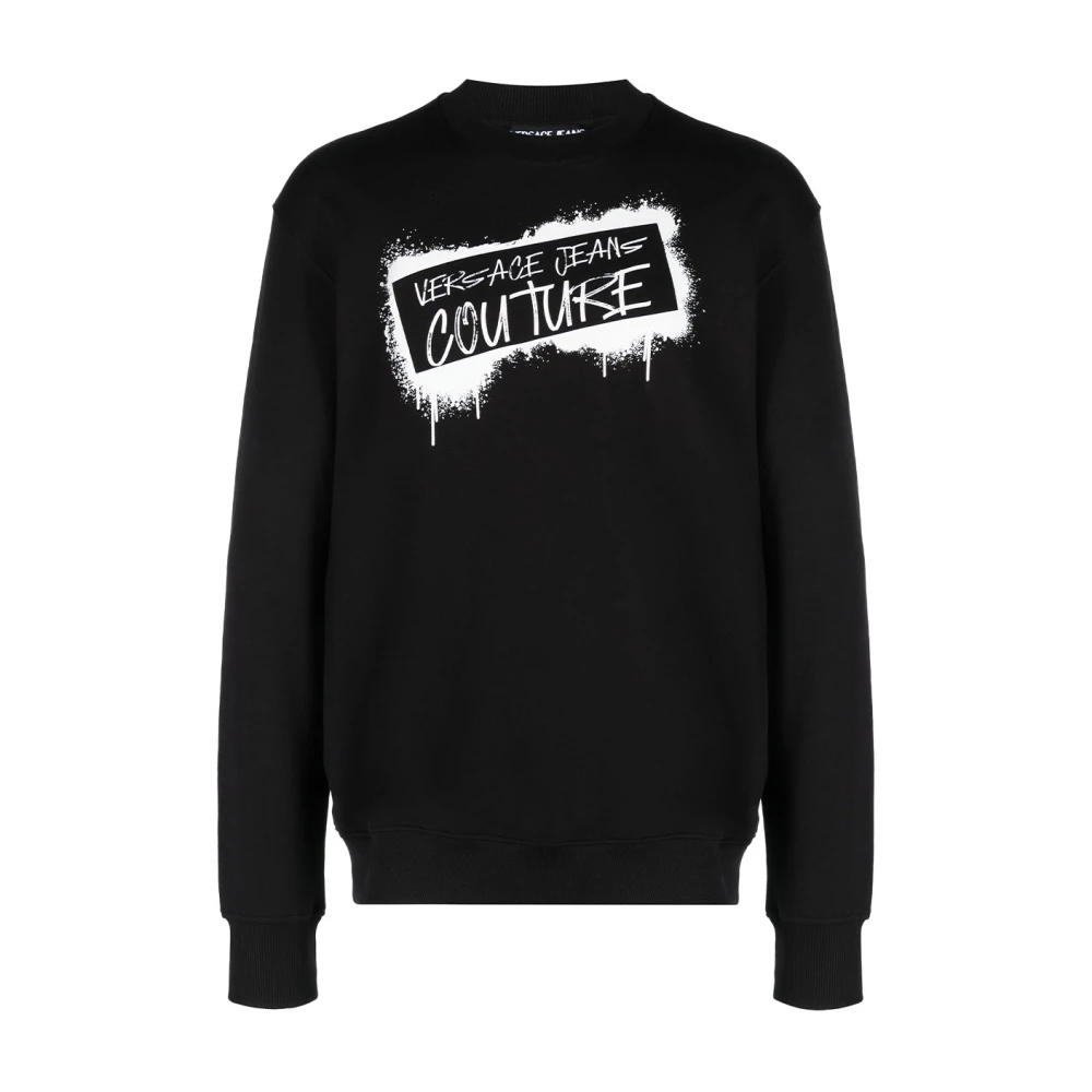 Versace Jeans Couture Zwarte Katoenen Sweatshirt voor Heren Black Heren