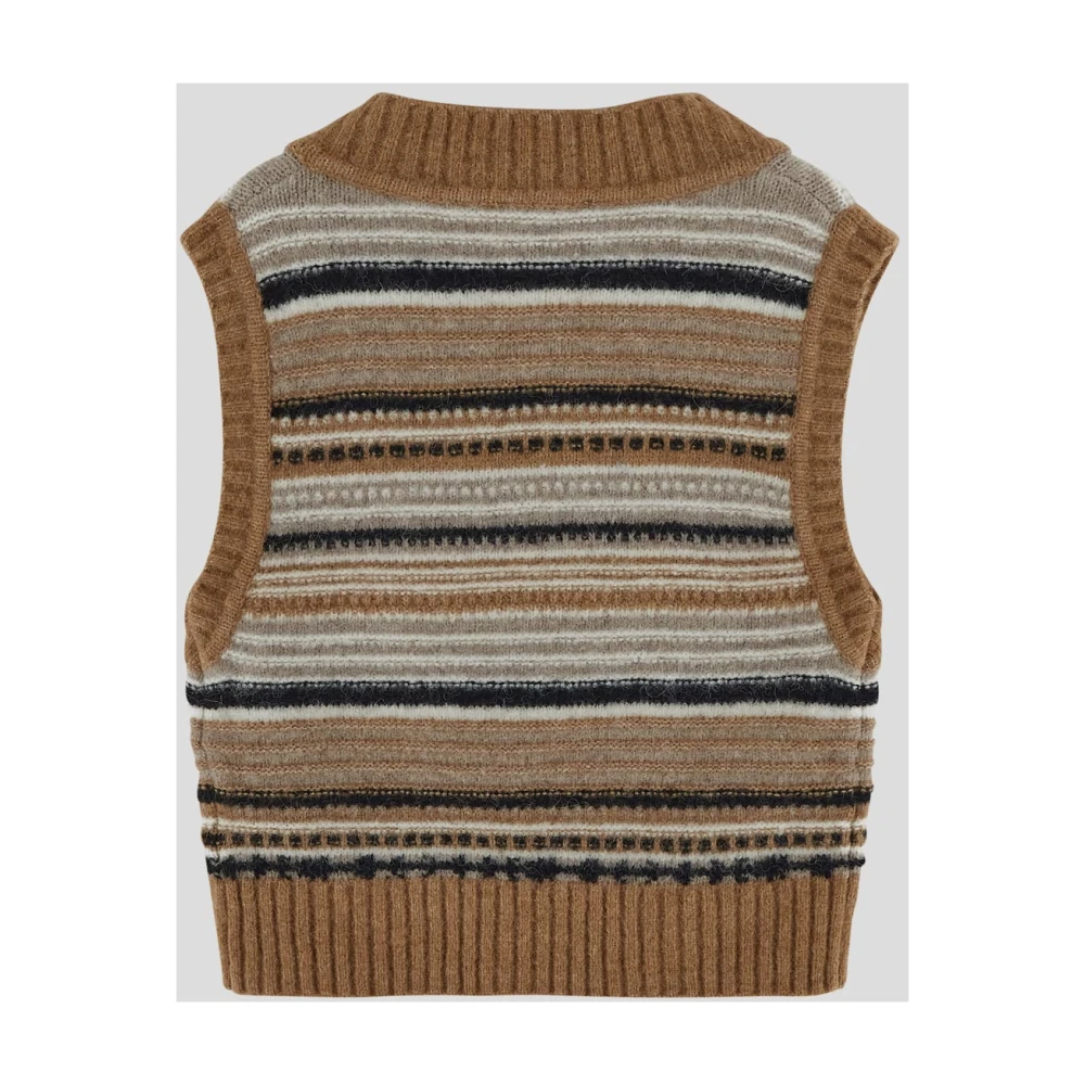 Ganni Alpaca Beige Gebreide Kleding voor Vrouwen Multicolor Dames