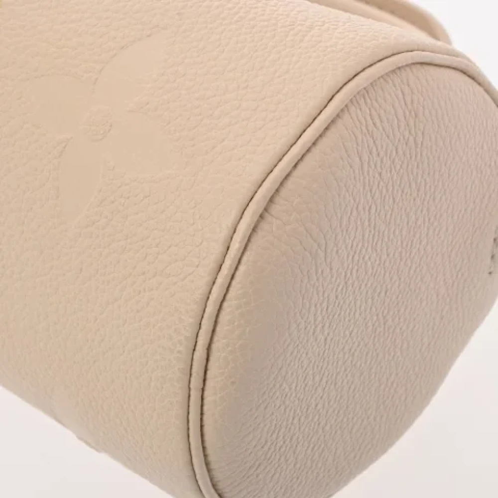 Louis Vuitton Vintage Pre-owned Leather handbags Beige Dames