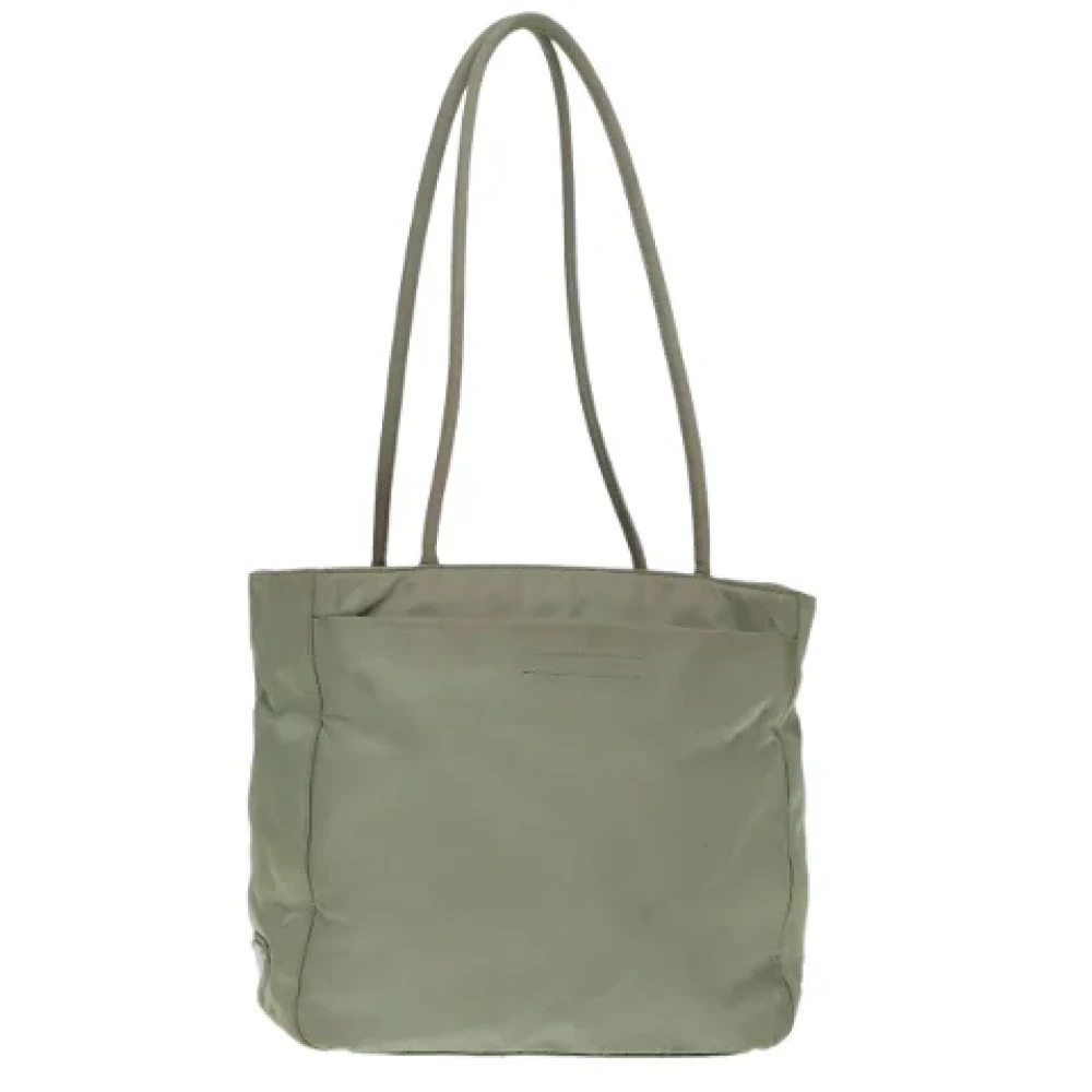 Prada Vintage Pre-owned Leather handbags Green Dames