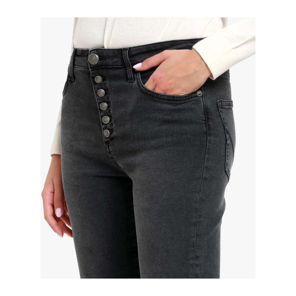 Roy Roger's Denim Jeans met Salpa Appliqué Black Dames