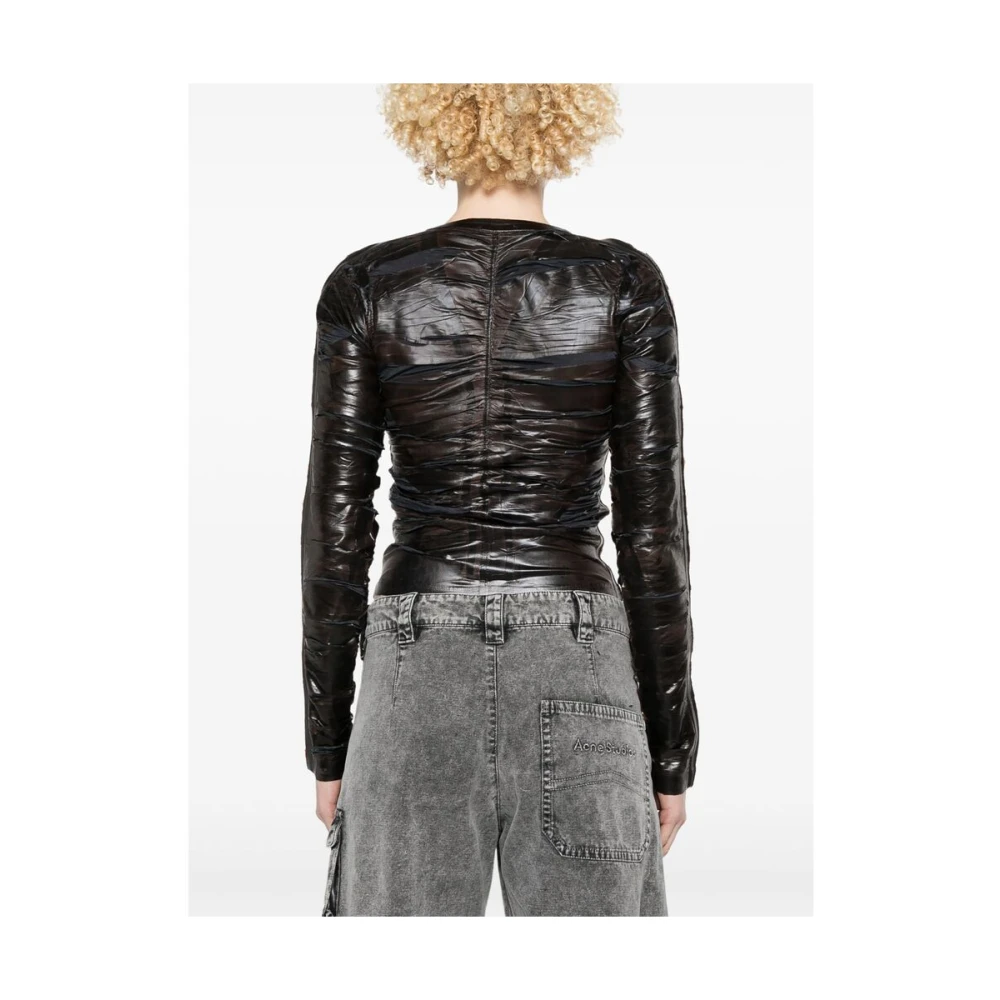 Diesel Cederbruin Cut-Out V-Hals Jas Brown Dames