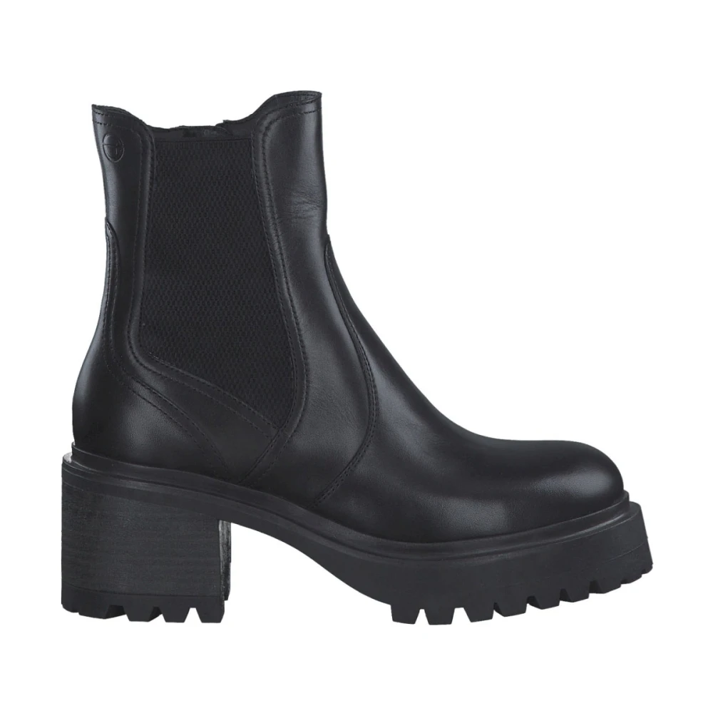 Tamaris Women's Black Chelsea Boots, 4 Uk, Leather Bootie
