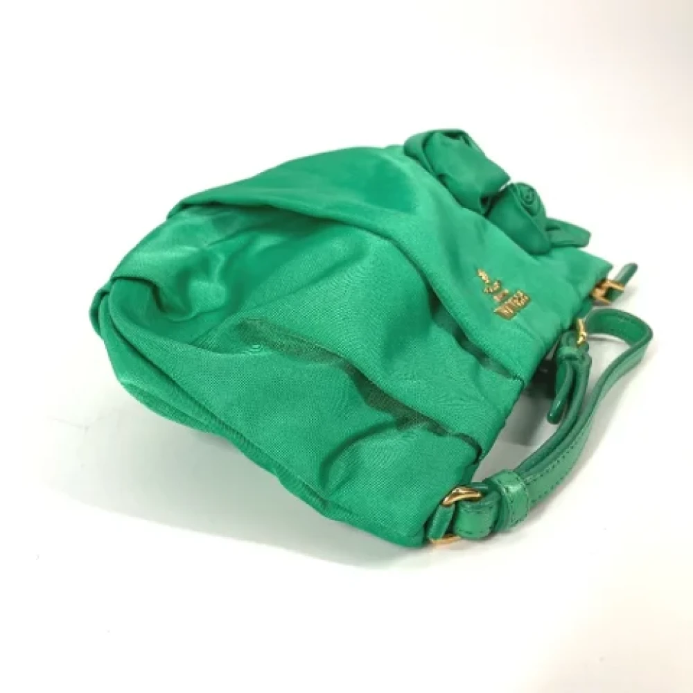Prada Vintage Pre-owned Fabric prada-bags Green Dames