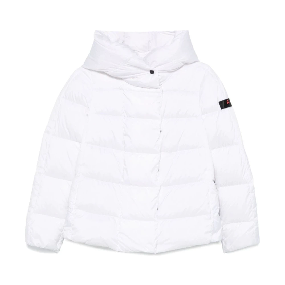 Peuterey Gewatteerde Hooded Parka Polyester Jas White Dames