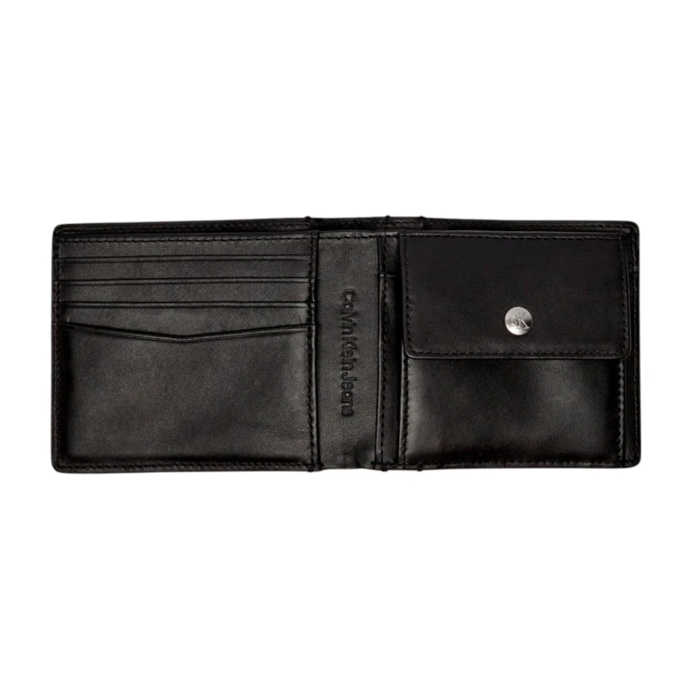 Calvin Klein Jeans Heren Leren Portemonnee Lente Zomer Collectie Black Heren
