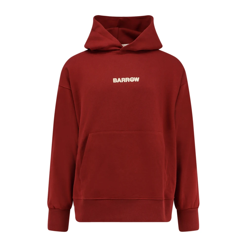 Barrow Men's Red Hoodies, M, Hooded Jumper With Logo Print