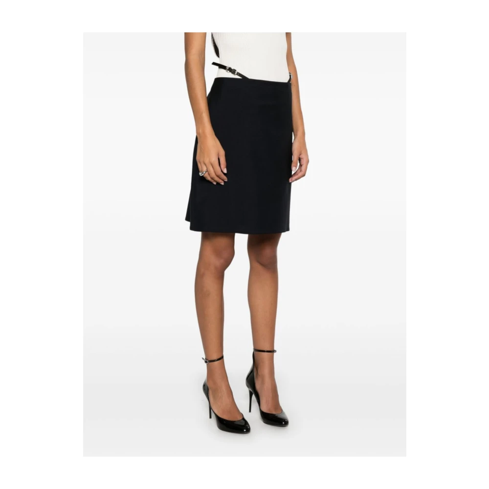 Givenchy Nachtblauwe Korte Rok met Logo Blue Dames