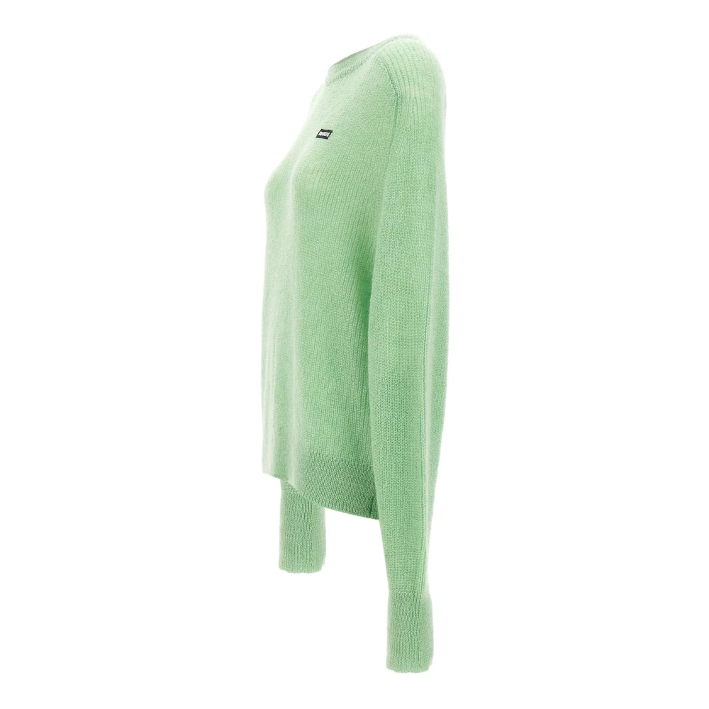 Rotate Birger Christensen Light Knit Logo Sweater Green Dames
