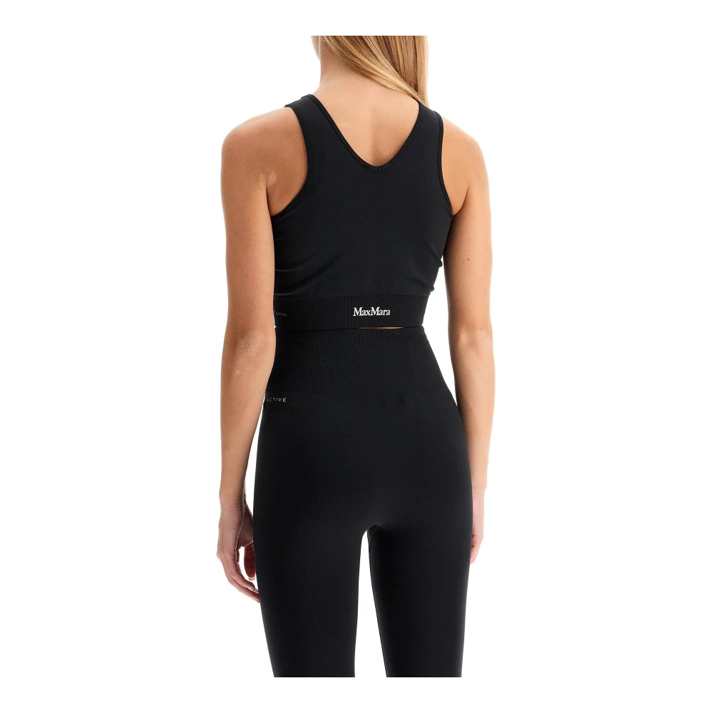 Max Mara Sporty 'Urago Crop Top Black Dames