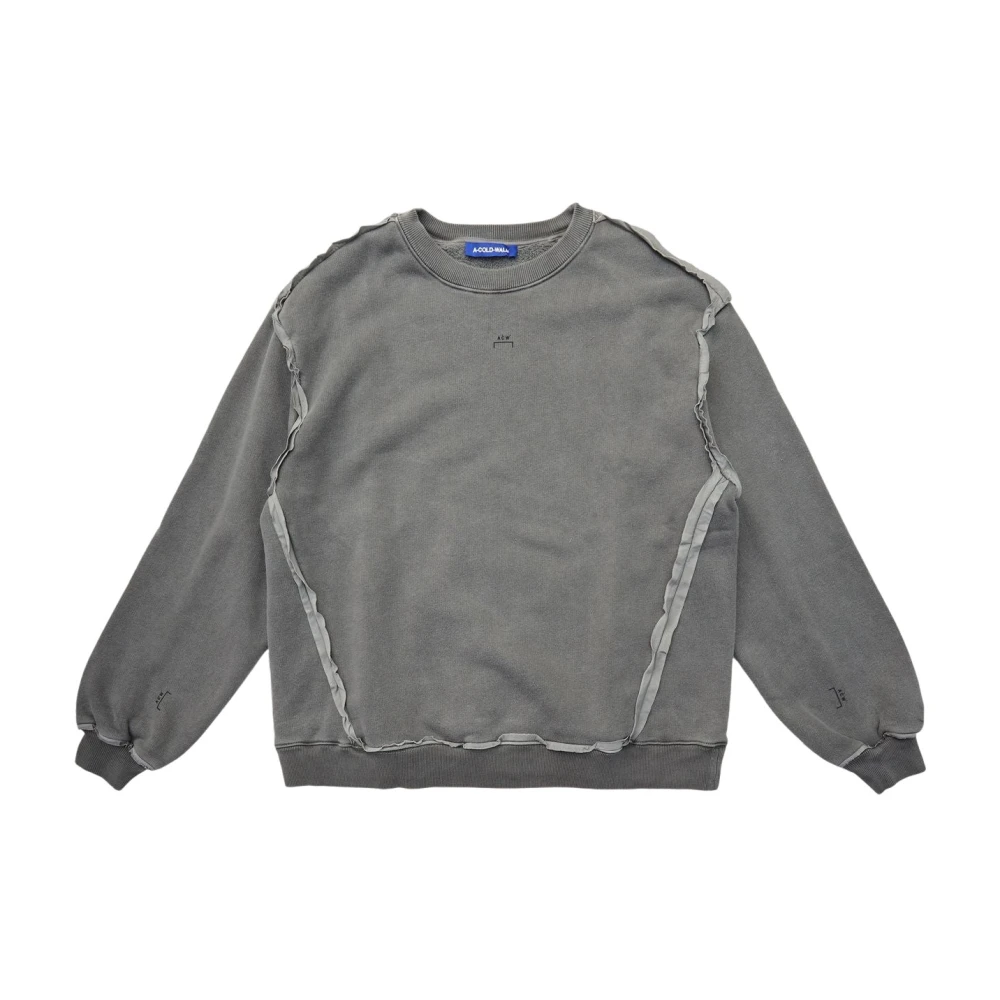 A-Cold-Wall Zwarte Katoenen Crewneck Facade Gray Heren