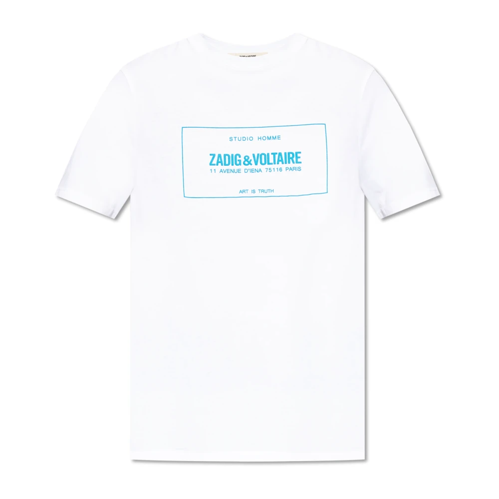 Zadig & Voltaire T-shirt med Ted-logotyp White, Herr