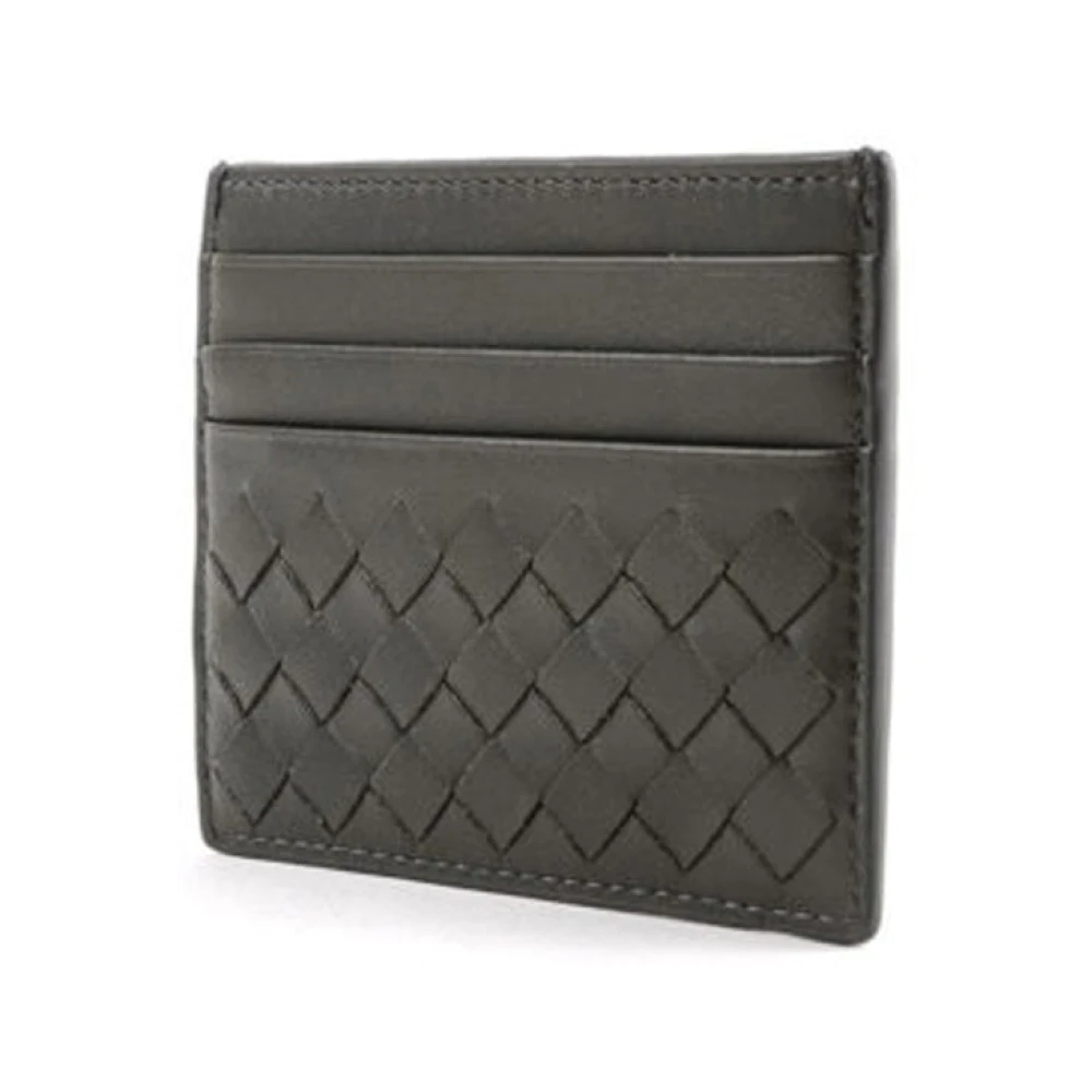 Bottega Veneta Grijze Intrecciato Kaarthouder Gray Heren