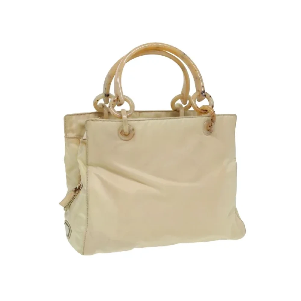 Prada Vintage Pre-owned Nylon handbags Beige Dames