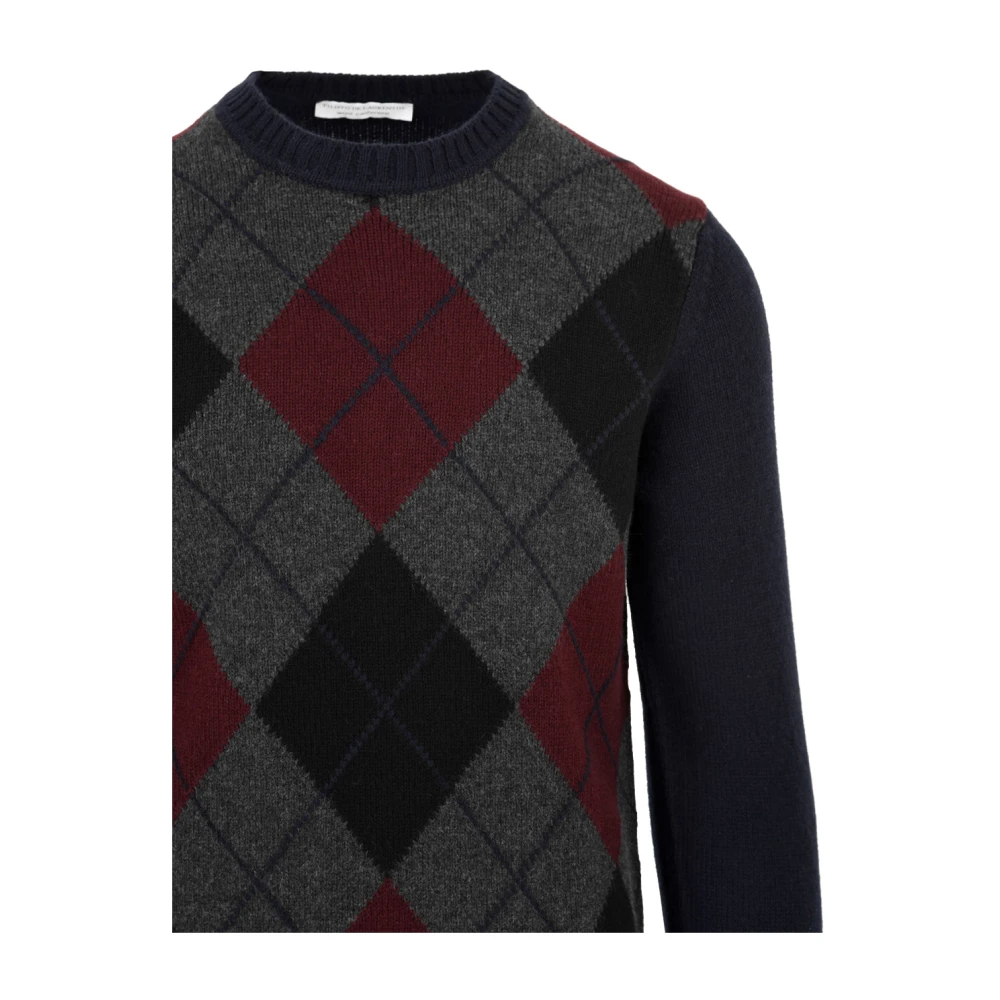 Filippo De Laurentiis Y23127 008 Rombi Grigio Sweaters Gray Heren