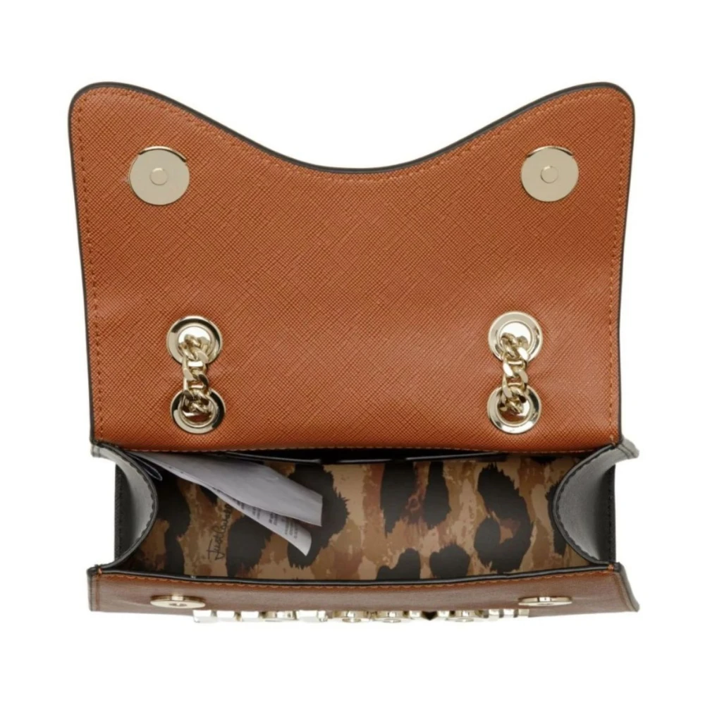 Just Cavalli Metalen Lettering Dames Tas ST Brown Dames