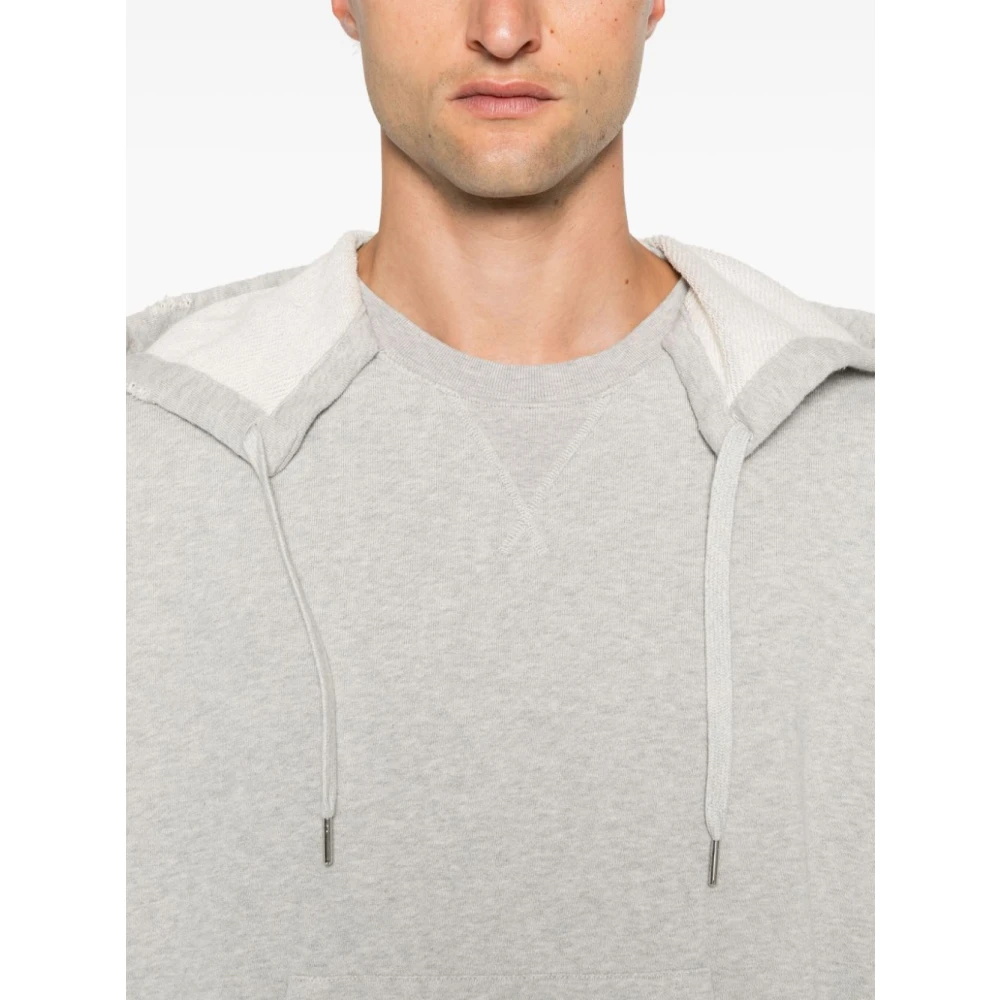 Golden Goose Melange Effect Hoodie met Slogan Print Gray Heren