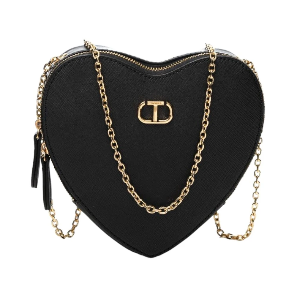Twinset Stijlvolle Crossbody Tassen voor Dagelijks Gebruik Black Dames