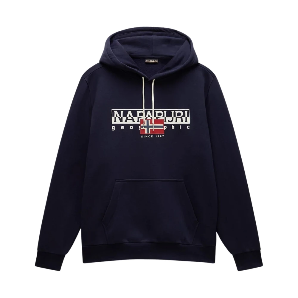 Napapijri Blauwe Hoodie Aylmer Winter Blue Heren