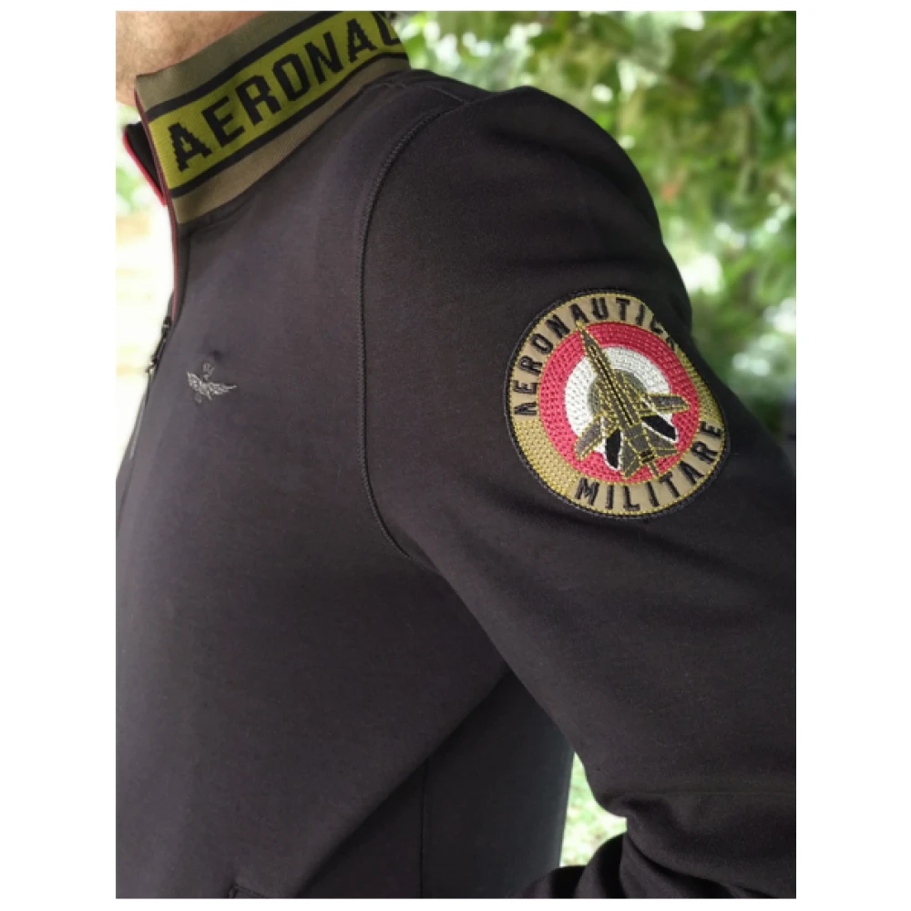 aeronautica militare Ritssluiting Jas Black Heren
