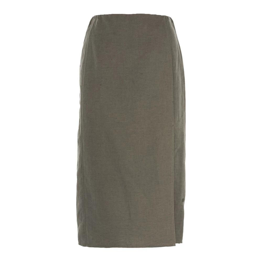 PATRIZIA PEPE Grijze Tech Longuette Rok Outlet Prijs Gray Dames