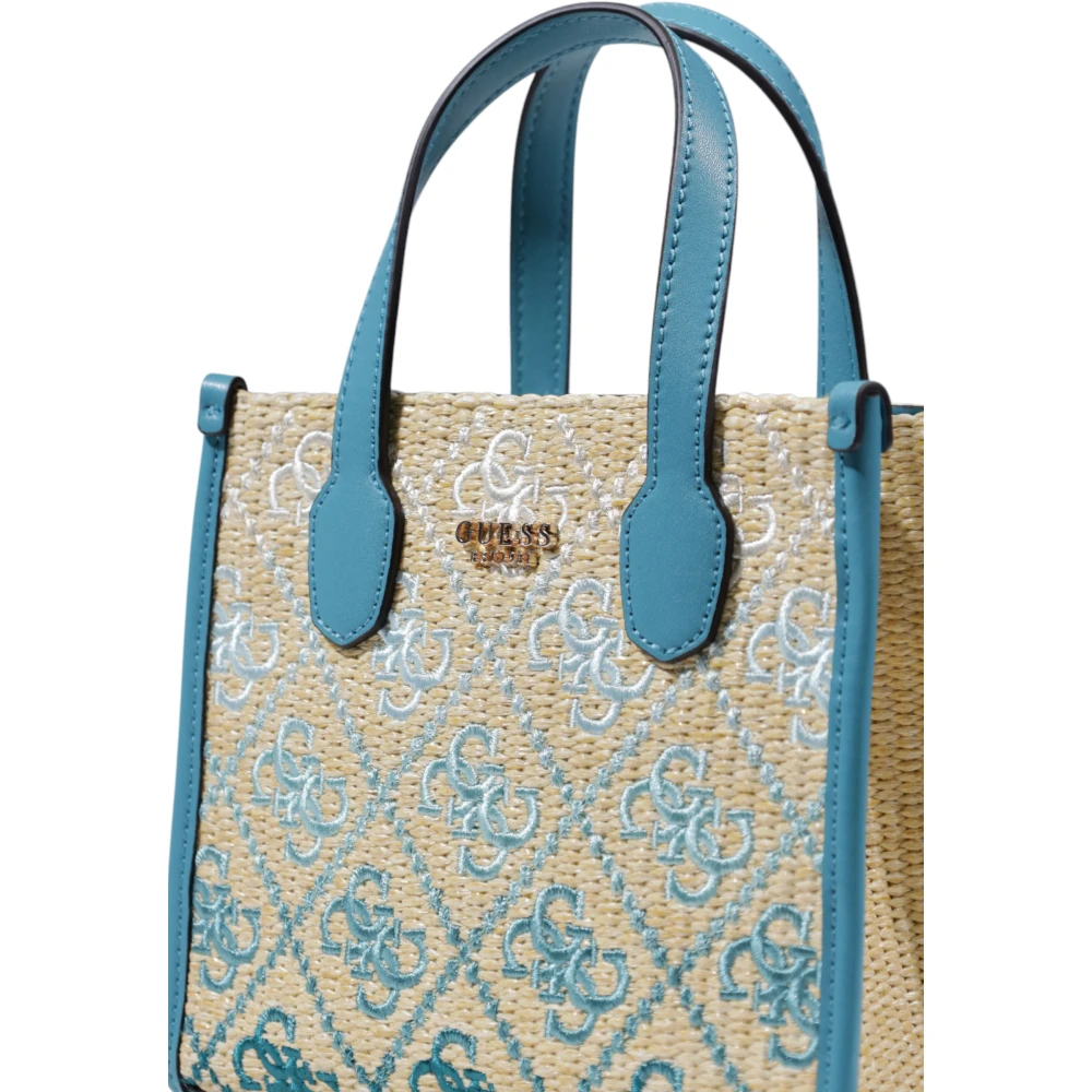 Guess Mini 2 Compartiment Tote Tas Blue Dames