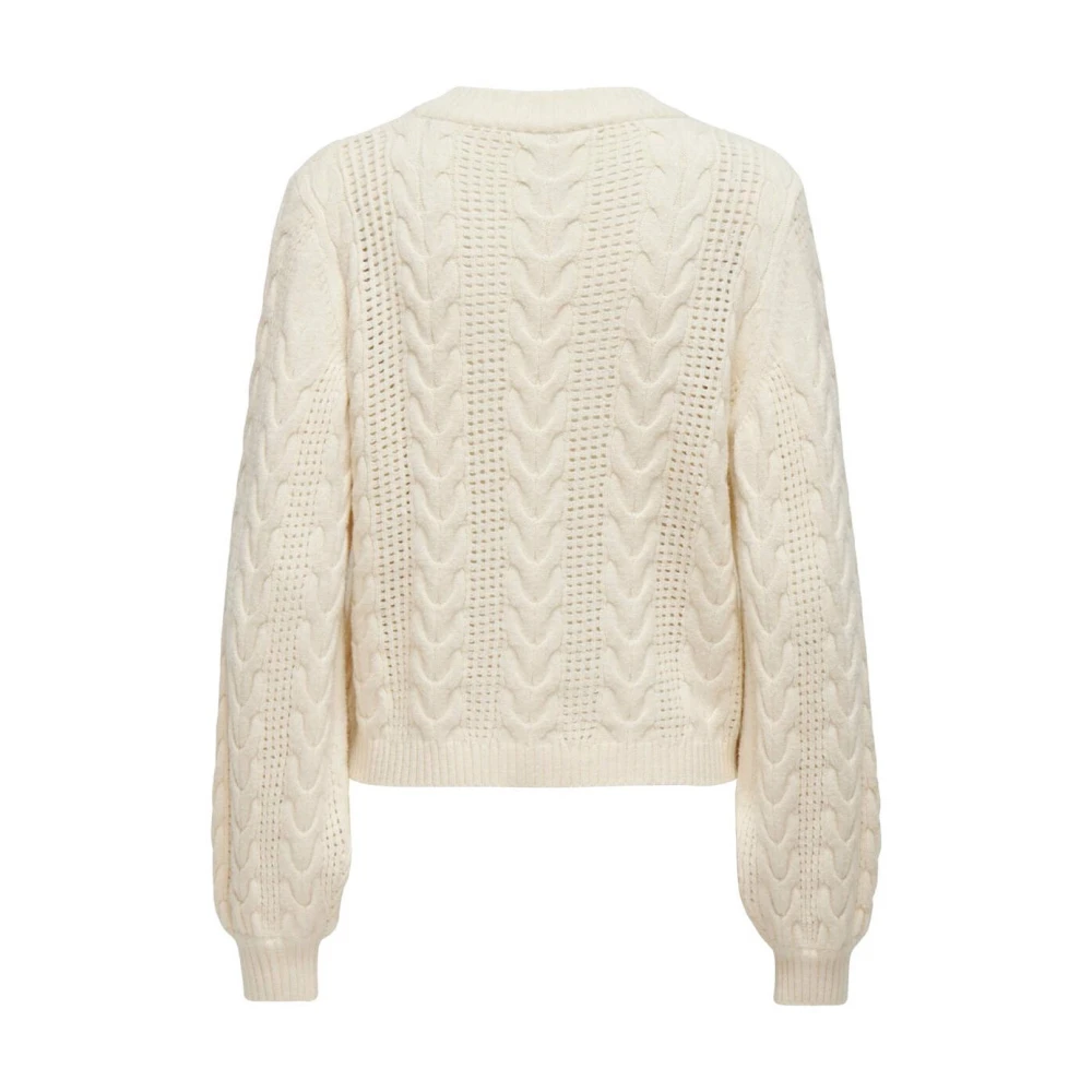 Only Kabeltrui Pullover Beige Dames