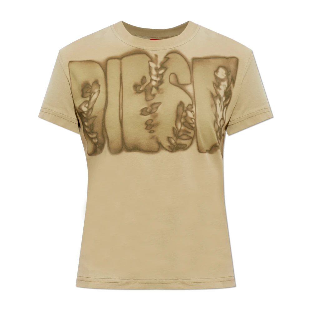 Diesel - T-Ila-Aa 3 T-Shirt - Tops - Mujer - Beige - M