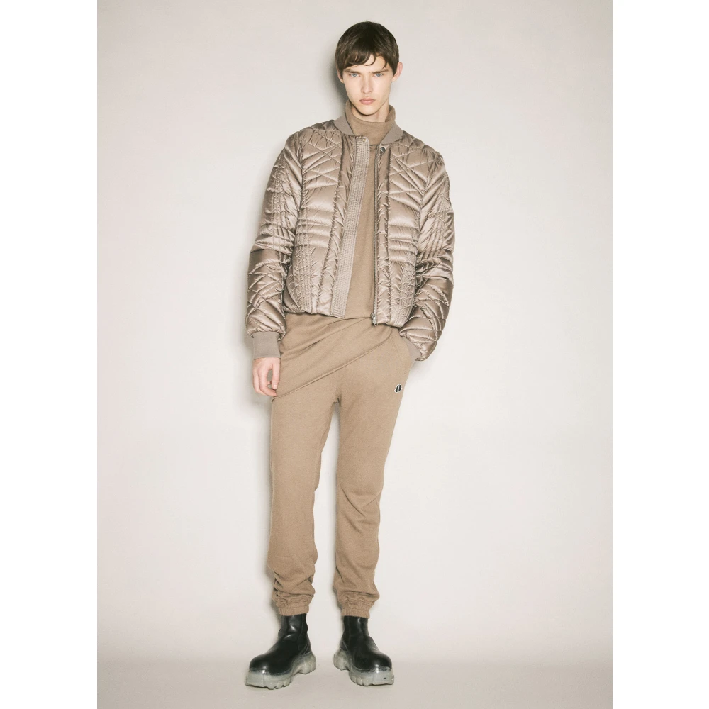Moncler Katoenen Gebreide Trainingsbroek Beige Heren