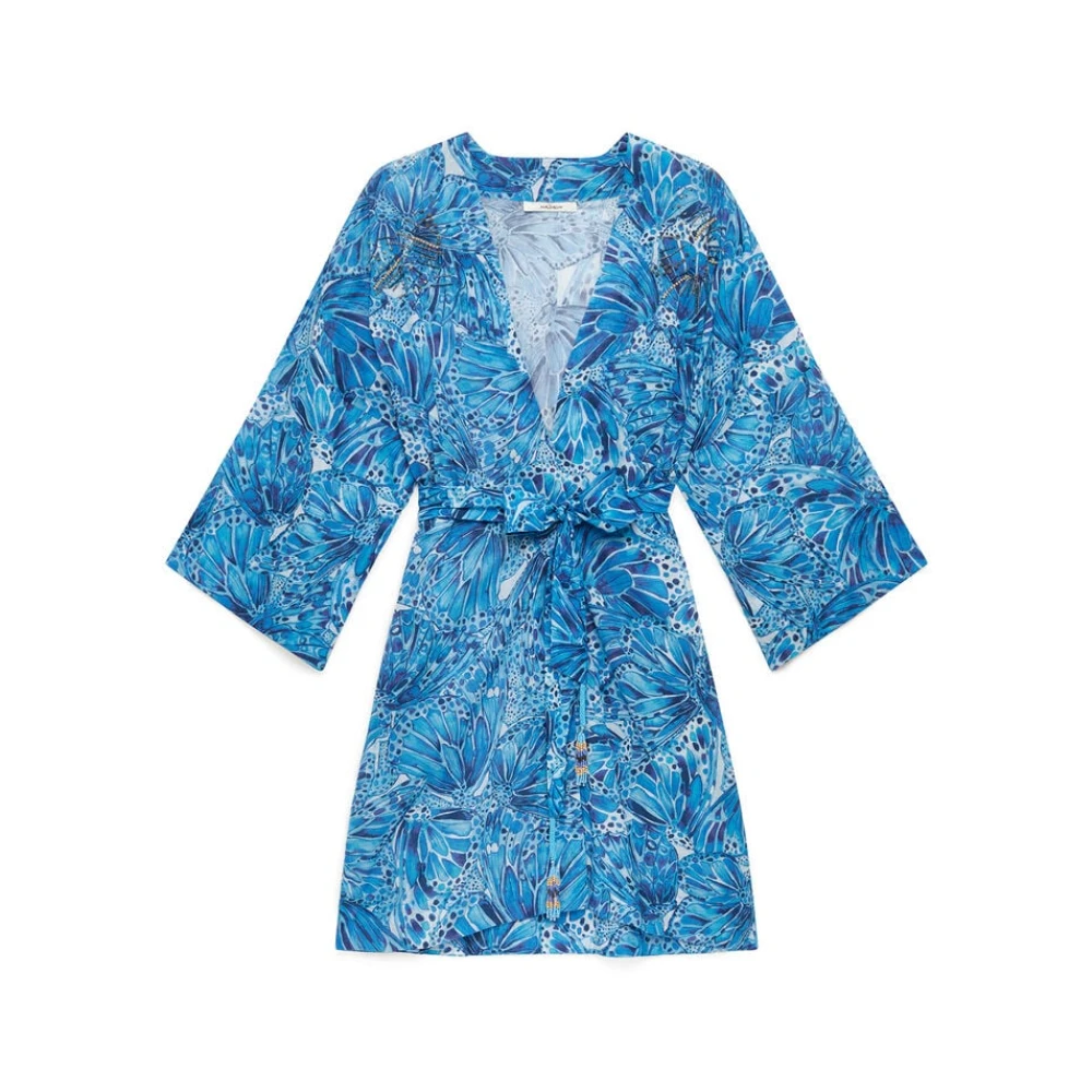 Maliparmi Women's Blue Kimonos, Xs, Sweet Butterfly Dress